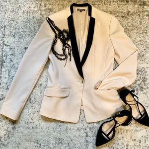 Express Cream Tuxedo Jacket
